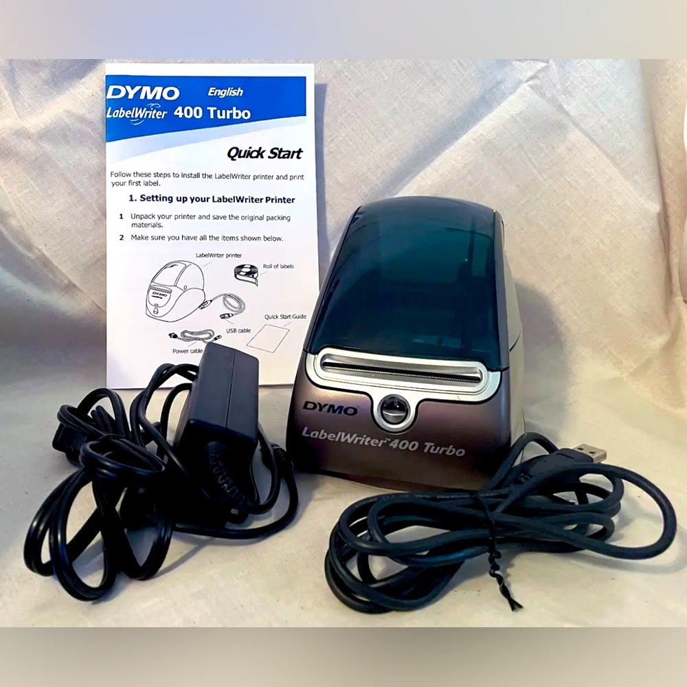 Dymo LabelWriter 400 Turbo Label Printer w AC & USB Cables, Spool & User Guide